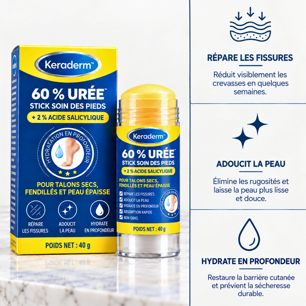 Keraderm™ - Stick Réparateur Intensif à 60 % d’Urée